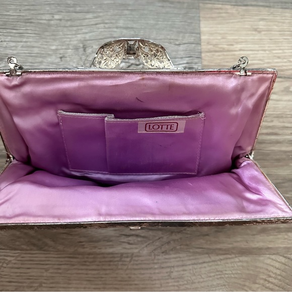 Vintage Lotte Beaded Sequin Clutch Chain Bag - Picture 7 of 9